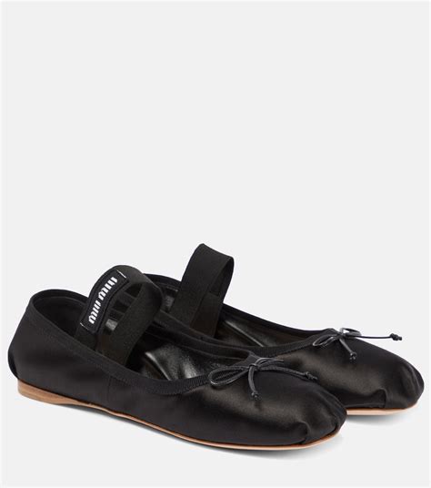 miu miu black ballet flats|farfetch ballet flats.